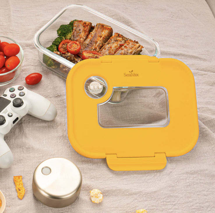 Seal Vax food storage. Keeps food fresher longer.